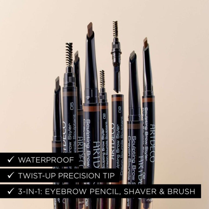 ARTDECO - ČRTALO ZA OBRVI SCULPTING BROW STYLER 02 BRUNETTE