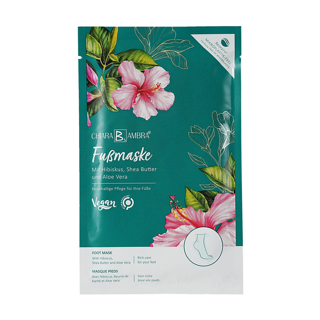 CHIARA AMBRA MASKA ZA STOPALA S HIBISKUSOM, ALOE VERO IN KARITEJEVIM MASLOM