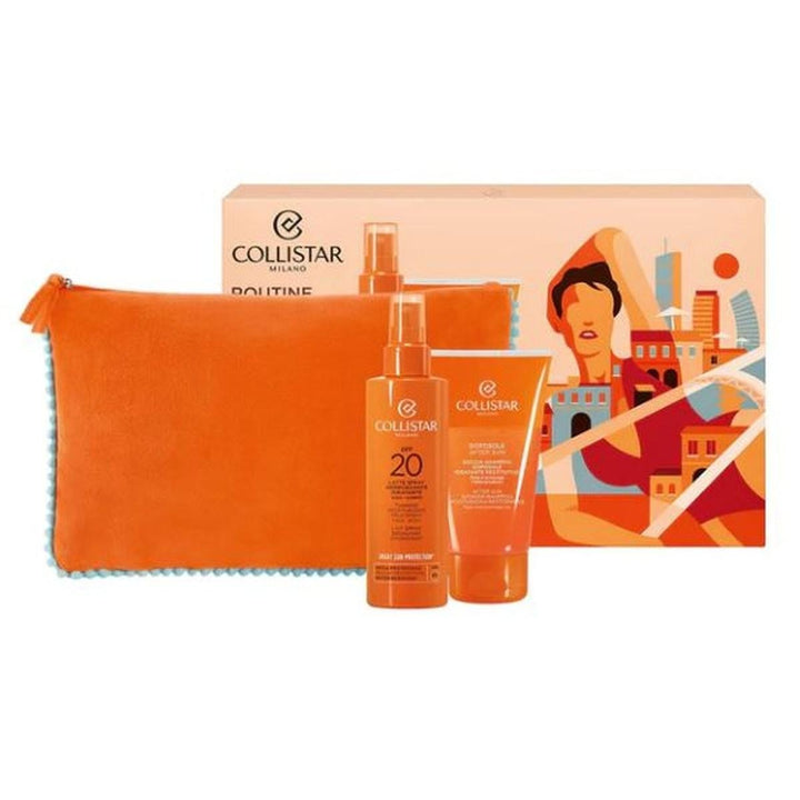 COLLISTAR -  MOISTURIZING MILK SPREY SPF20 + AFTER SUN SHOWER SHAMPOO 150 ML + TORBICA