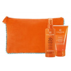 COLLISTAR -  MOISTURIZING MILK SPREY SPF20 + AFTER SUN SHOWER SHAMPOO 150 ML + TORBICA