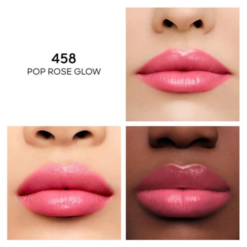 GUERLAIN KISSKISS BEE GLOW - 458 POP ROSE GLOW