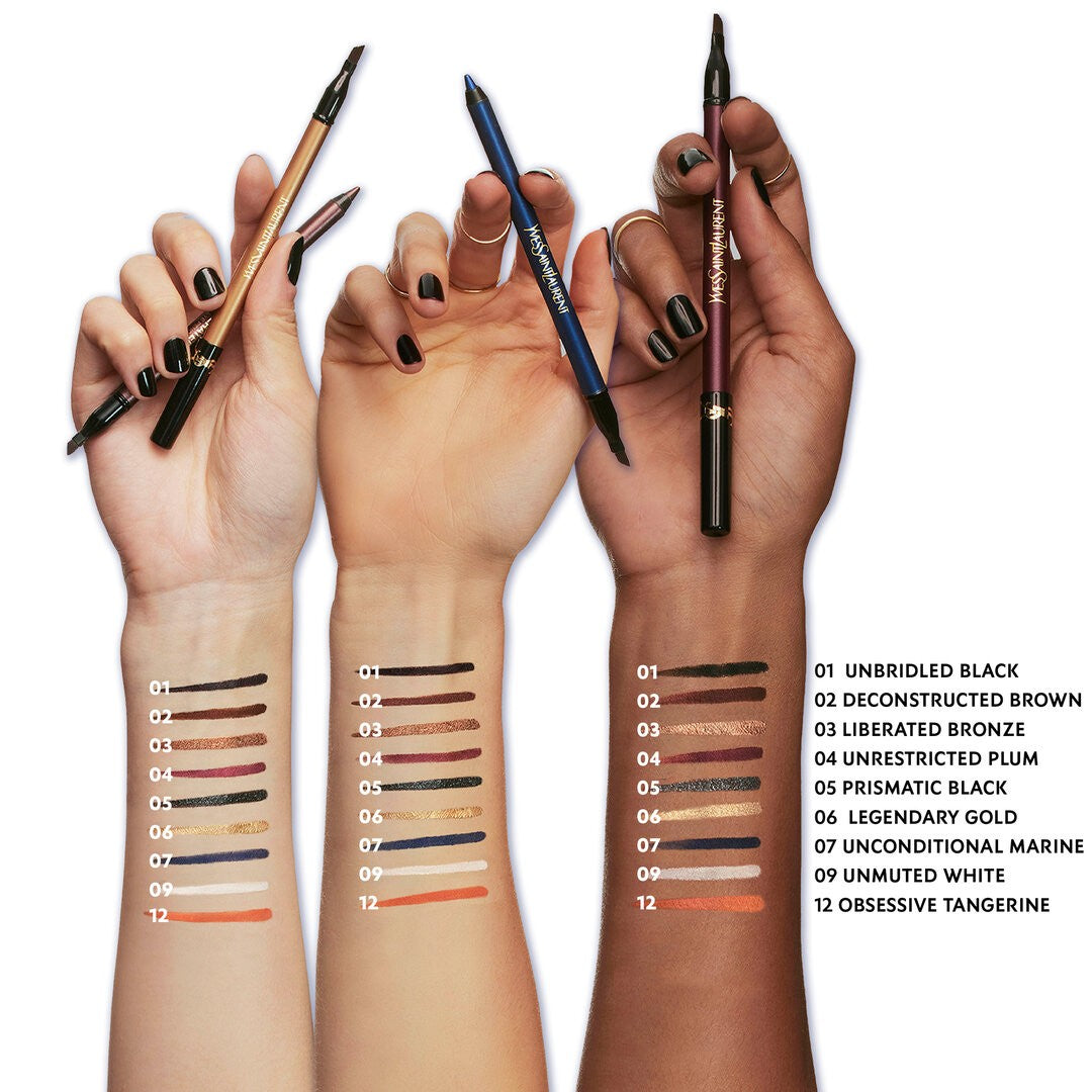 YVES SAINT LAURENT - LINES LIBERATED WATERPROOF EYE LINER 2 DECONSTRUCTED BROWN