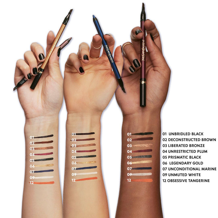 YVES SAINT LAURENT - LINES LIBERATED WATERPROOF EYE LINER 5 PRISMATIC BLACK